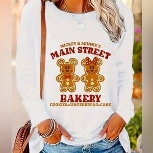 Women’s Disney Inspired Long Sleeve Crewneck T-shirt - Size XL - NWOT